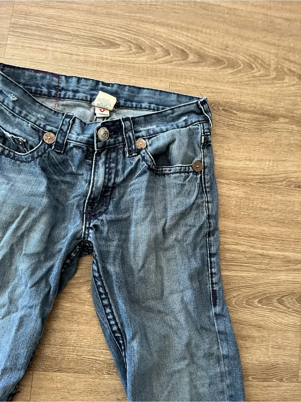True Religion Bobby Super T Jeans Mens 32x33 Blue Medium Wash Straight Y2K USA